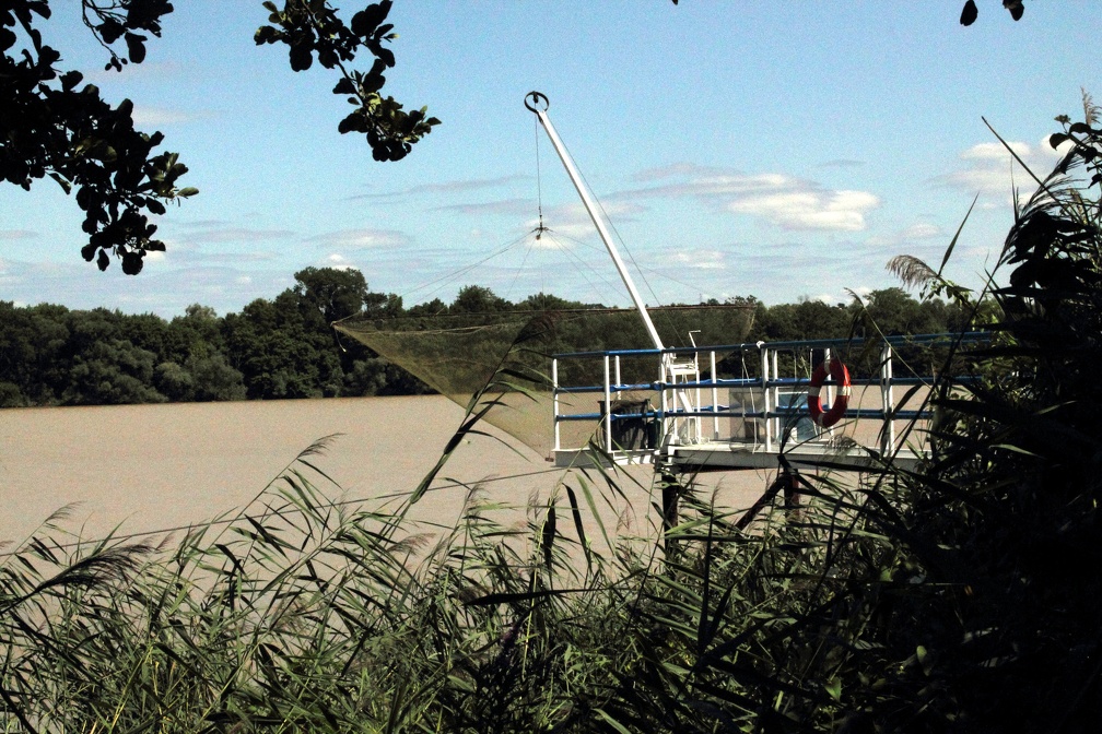 Cabane de pêche au carrelet (Garonne, Rives d'Arcins)