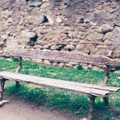 Vieux banc de la cité de Carcassonne