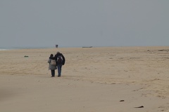 Vieux couple plage de la Pointe du Cap-Ferret